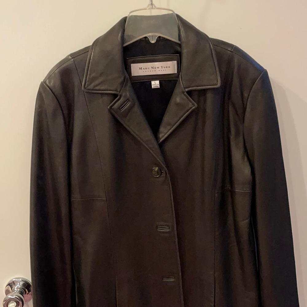 Black leather jacket